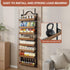 8-Tier 2 1 Spice Rack Wall Mount, Heavy-Duty Over the Door Pantry Organizer with Wooden Adjustable Basket, IN Wall