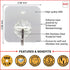 KLAPiT Super Hook, Heavy-Duty Adhesive Wall Hooks, Holds Up to 11 lbs, 4pc