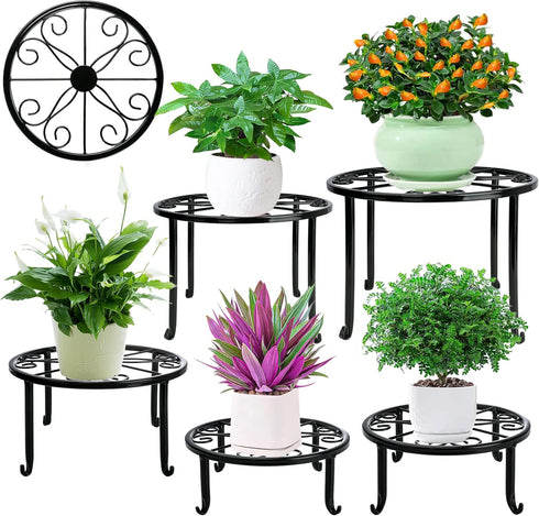 Metal Plant Stand 5 Pack Plant Stands for Indoor Outdoor Plants Multiple