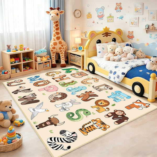 Kids Rugs for Playroom - 2.5x4 Feet ABC Rug for Toddler Children