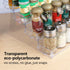Spice Rack, No Tool Needed Self-derived Snap On Assembly Shelf for Kitchen Cabinet Organizer (5 Tier)
