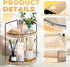 Alytree 2 Counter Counter Countertop Tier Bathroom Organizer, Bathroom Tray and Vanity Organizer, Wood Corner Tray