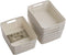 BINO Woven Plastic Basket Small (Natural), 5-Pack, THE JUTE COLLECTION, Stylish Home Organization Storage