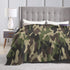 Perinsto 80"X60" Military Camouflage Throw Blanket Ultra Soft Warm All Season Green Camo Decorative Fleece Blankets
