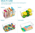 Vtopmart Clear Plastic Pantry Organizer Bins - 6 PCS Food Storage Bins with Handle for Refrigerator, Kitchen,
