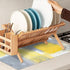 Grey Yellow Dish Drying Mats, 18x24 Inch Ultra Absorbent Microfiber Pad for Kitchen Counter, Abstract Art Dish Rack