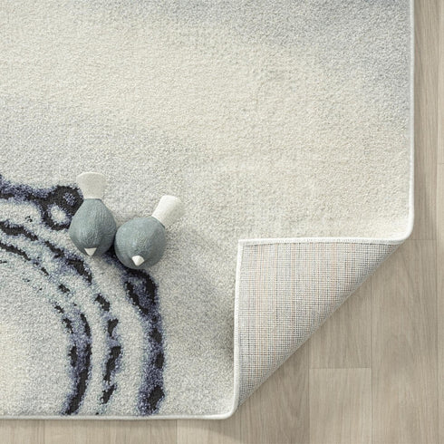 LUXE WEAVERS Abstract Modern Marbled Blue Area Rug - 2x3
