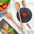 Wooden Kitchen Utensils Set, 14 Inch Comfort Grip Acacia Wood Spoons for Cooking, 2 Spoons, Non-Stick Safe
