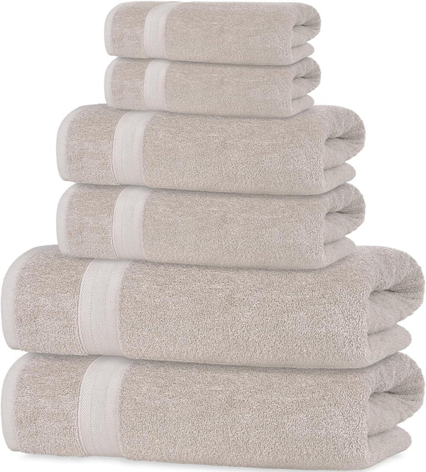 Quick-Dry, Soft & High Absorbent Bath Towels Cotton Turkish Bath Towel Set