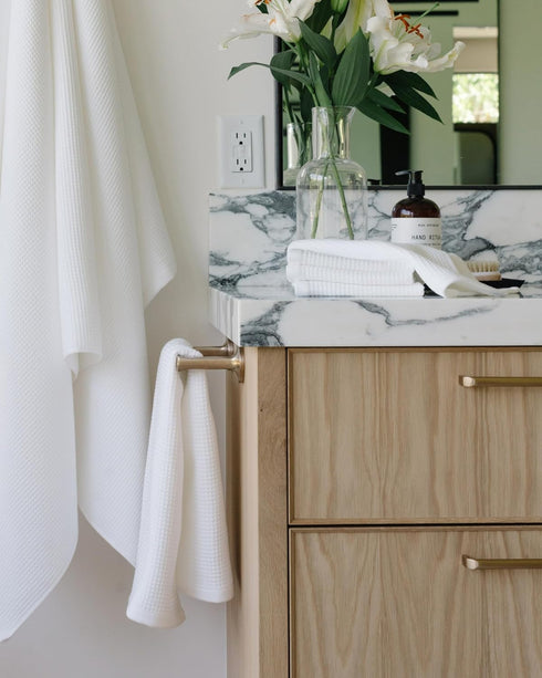 Cozy 60% 40% 13 13 Inches 4 Pack Earth Waffle Washcloths - Cotton Viscose from Bamboo Washcloths x - Soft & Absorbent