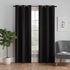 ECLIPSE Microfiber Total Privacy Blackout Thermal Grommet Window Curtain, 42 x 95, Black