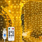 Curtain Light for Bedroom, 200LED 6.6x6.6ft Warm White Fairy String Light for Wedding Party