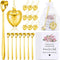 Qinyoung 50 Sets Bridal Shower Tea Party Favors for Guests Party Heart Infuser