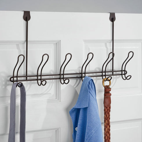 iDesign Classico Collection Door Hook Rack – Satin OTD 6 Hook