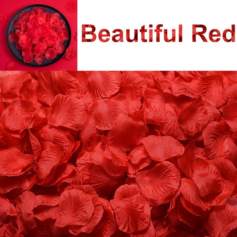 AWCCXMYM 3000 PCS Red Artificial Fake Rose Petals for Romantic Night, Wedding Valentine's Day Decoration