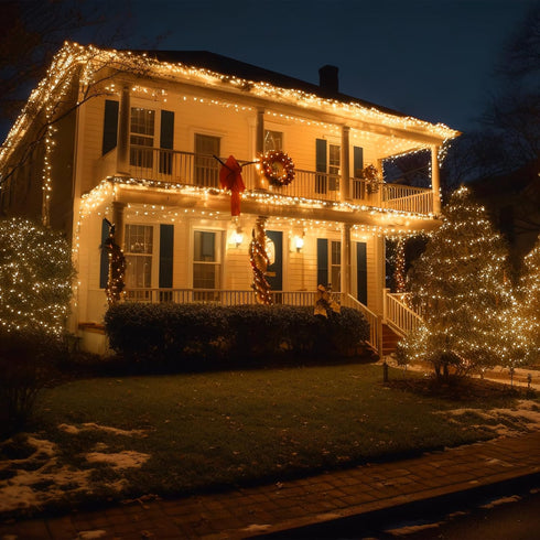 66FT 200 8 LED Christmas Mini Lights End-to-End Plug Modes Indoor String Lights with Timer, Outdoor Indoor Twinkle