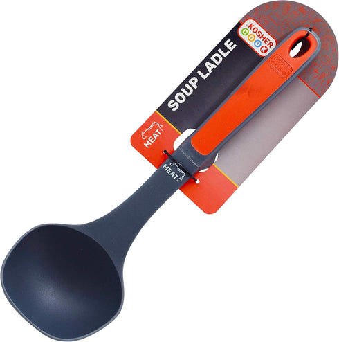 Meat Red Soup Ladle, Non-Stick Silicone Serving Spoon for Hot and Cold Foods, Color Coded Kitchen Accessory