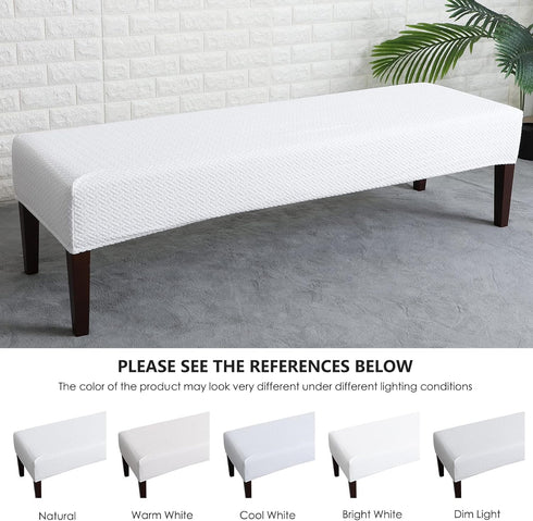 FORCHEER Dining Bench Cover Waterproof Stretch Jacquard Bench Slipcover for Living Room Washable Ottman Cover Bench