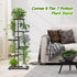 Facofaco 6 7 Tier Potted Metal Plant Stand Indoor with Gardening Tools and Gloves, Corner Tall Tiered Plant Shelf
