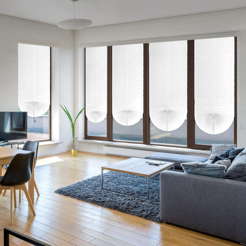 Pleated Window Shades,Temporary Window Blinds Cordless Light Filtering Pleated Fabric Shade Room Darkening Shades for Office,Living Room,Bedroom - 24 x 59 Inch (Fits Windows 15-24 Inch)