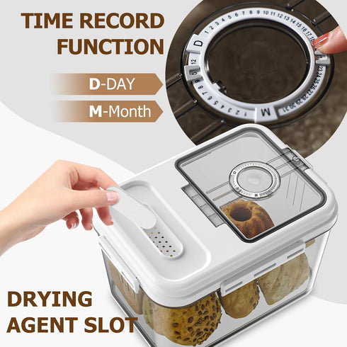 Countertop, 10L Olimingse Bread Box For Kitchen Airtight Bread Storage Container, Bread Keeper For Homemade Bread