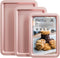 HONGBAKE Baking Sheet Pan Set, Nonstick Cookie Sheet for Oven, 3 Pack Half/Jelly Roll/Quarter Baking Tray, Pink