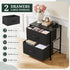 2 Closet, 11.8" 18" 20", Nightstand Upgraded, Small Drawer Dresser End Table Bedside Furniture, Wooden Top Fabric Bins