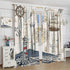Sailboat 42x54in Nautical Curtains, Vintage Map Lighthouse Anchor Starfish Boat Anchor Sea Animal Blackout Window