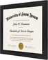 Americanflat 8.5x11 Diploma Frame, Black, Shatter-Resistant Glass, Engineered Wood, Legacy Collection