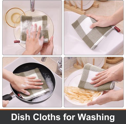 Set, 28 13 Inch 12 12 Inch, Set 8 Mordimy Kitchen Towels and Dish Cloths X and X of Soft and Super Absorbent Dish