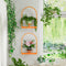 Orange Metal Wall Plant Holder - 2-Pack Wall Mounted Plant Stands and