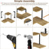 2-Tier SRIWATANA Rustic Corner Shelf, Wood Wall Shelf, Wall Mounted Storage Shelves for Bedroom, Living Room, Bathroom