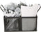 Mind Reader Utensil Accessory Caddy, Black Metal Mesh Organizer for Countertop, Office, Kitchen, 8.5" L x 8.5" W