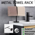 GERZWY Modern Hand Towel Holder Tree Rack Free Standing SUS 304 Stainless Steel Towel Ring, Matte Black DZY06-BK