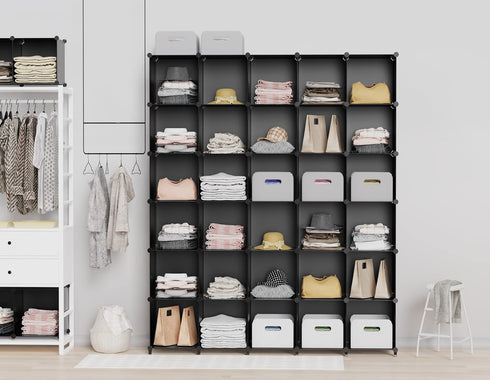 HOMIDEC 9-Cube Closet Organizer and Storage, Portable Shelves for Garment Racks, Closet, Wardrobe