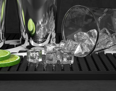 Highball & Chaser Premium Custom Bar Mat 18in x 12in, Durable Stylish Service Mat for Spills, Coffee, Bars,