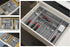 Simple Houseware Expandable Flatware Organizer - Grey Kitchen Drawer