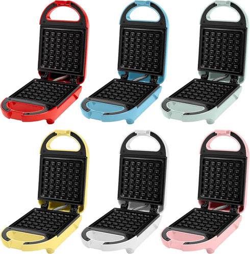 Tasty Mini Nonstick Waffle Maker, Perfect for Individual Waffles, Quick Results, 600W Red