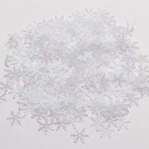 600Pcs Winter Snowflake Table Confetti, White Winter Wonderland Birthday Baby Shower Table Decorations