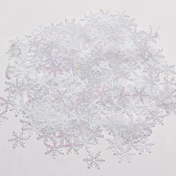 600Pcs Winter Snowflake Table Confetti, White Winter Wonderland Birthday Baby Shower Table Decorations