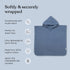 Ehrenkind 1-5 4-Layer 1-3 Organic Muslin Bath Poncho Children Years, Soft and Soft Muslin Fabric, Bath Poncho Children