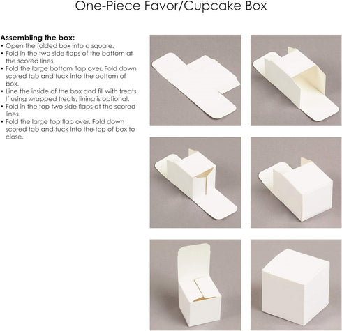 One-Piece Favor Boxes, 2-Inch, Greenery, 25-Count