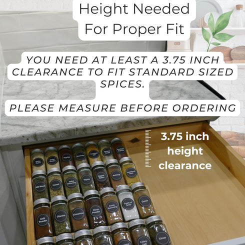 Sweet Living 4 tier spice rack drawer organizer for Kitchen Cabinets | Wooden spice drawer organizer, Space-Saving