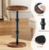 Drink Table, Small Round Side Table for Small Spaces, Modern Accent Round End Tables with Metal Leg, Thickened Wood