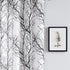 FMFUNCTEX Sheer Side Front Door Curtains 40" White Black Branch Tree Print with Matching Tiebacks
