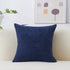 Home Brilliant 24x24 Euro Sham Pillow Cover, Striped Decorative Corduroy Velvet Couch Throw Pillow, Navy Blue