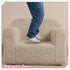 MOMCAYWEX Soft Sherpa Toddler Chair - Light Grey Foam Chair for Kids