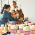 5.5 Oz Foil Muffin Cups 50 Pack, LNYZQUS Jumbo Cupcake Liners with Lids, Disposable Ramekins for Bakery-Rose Gold