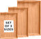 Prosumers Choice Wooden Tray - Light Brown Serving Trays with Handles -