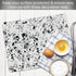 Cut N' Funnel Terrazzo Designer Flexible Plastic Cutting Board Mat, 15" x 11.5", Made in the USA, Easy to Clean